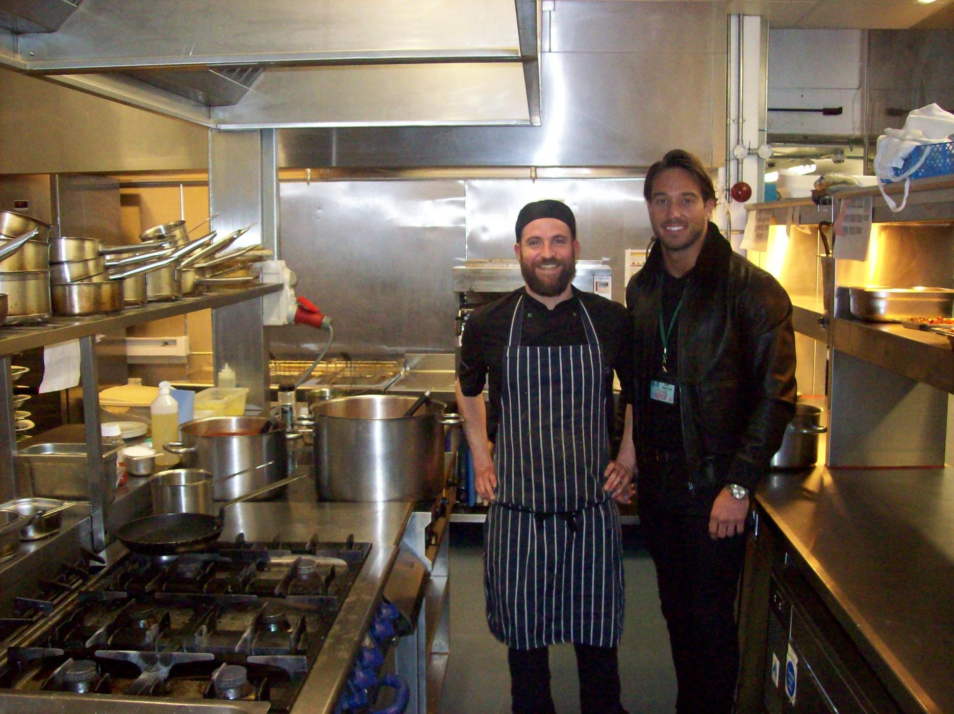 James Lock (right) with Clink head chef Paul Clarkson James Lock (right) with Clink head chef Paul Clarkson