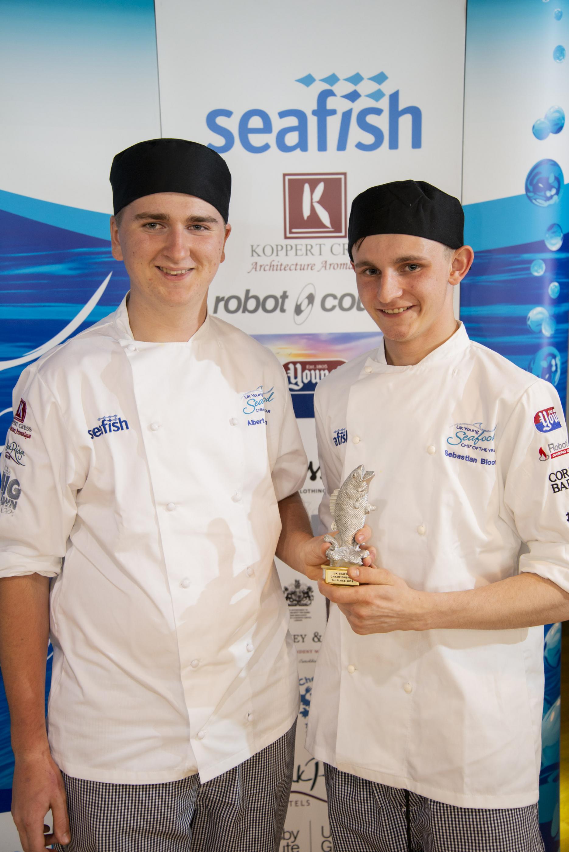 UK Young Seafood Chef of the Year winners Albert Hindson and Sebastian Bloor, both Kendal College (photo credit, John Armstrong) Kendal College students named UK Young Seafood Chefs of the Year