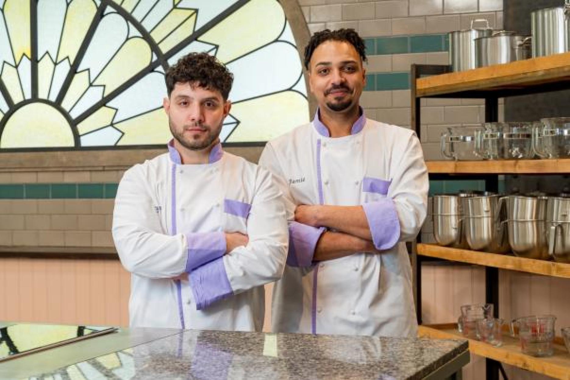 Pastry chefs Erycsson Barbosa and Jamie Akitoye