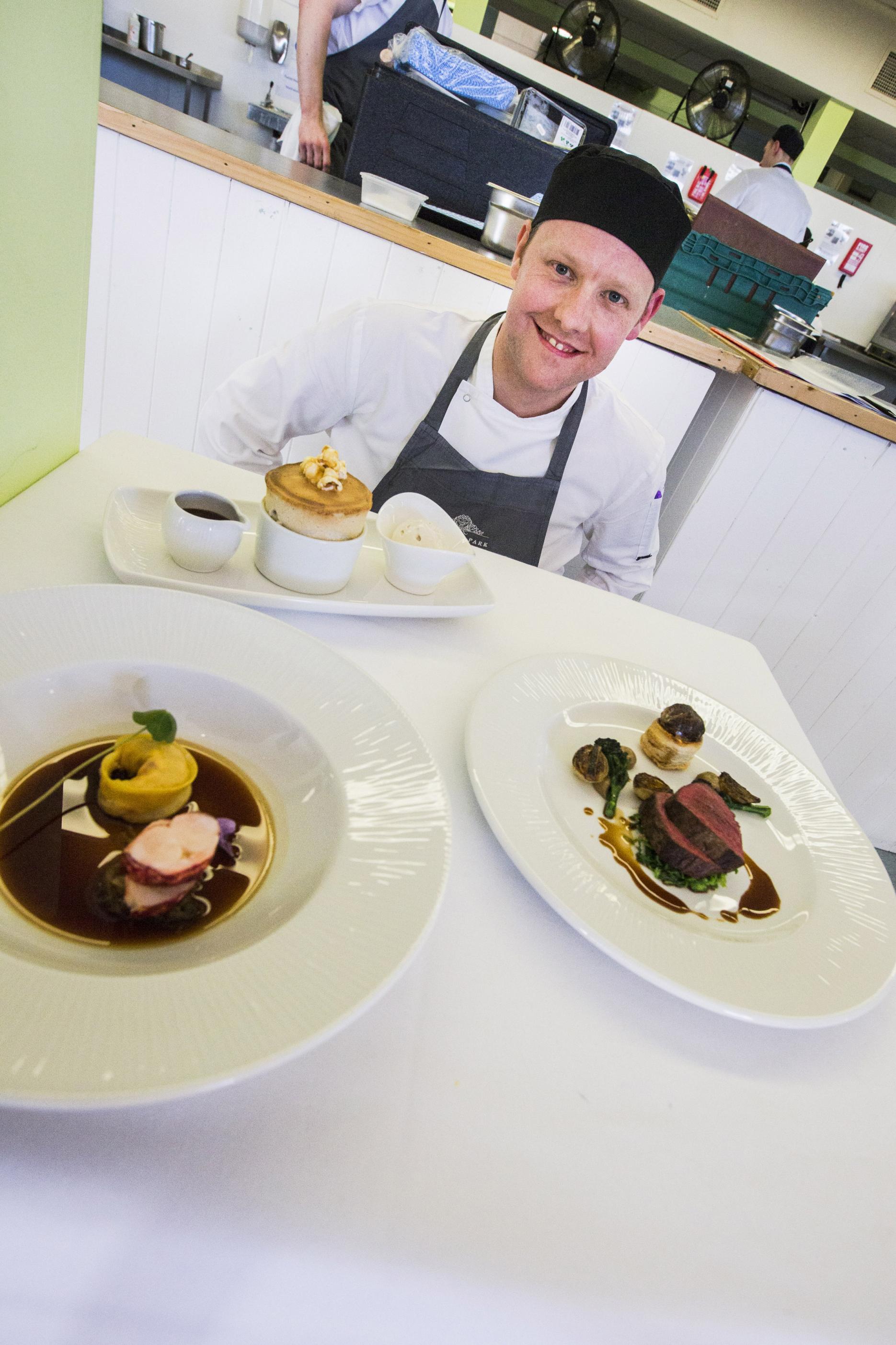 Ben Taylor with his three winning dishes