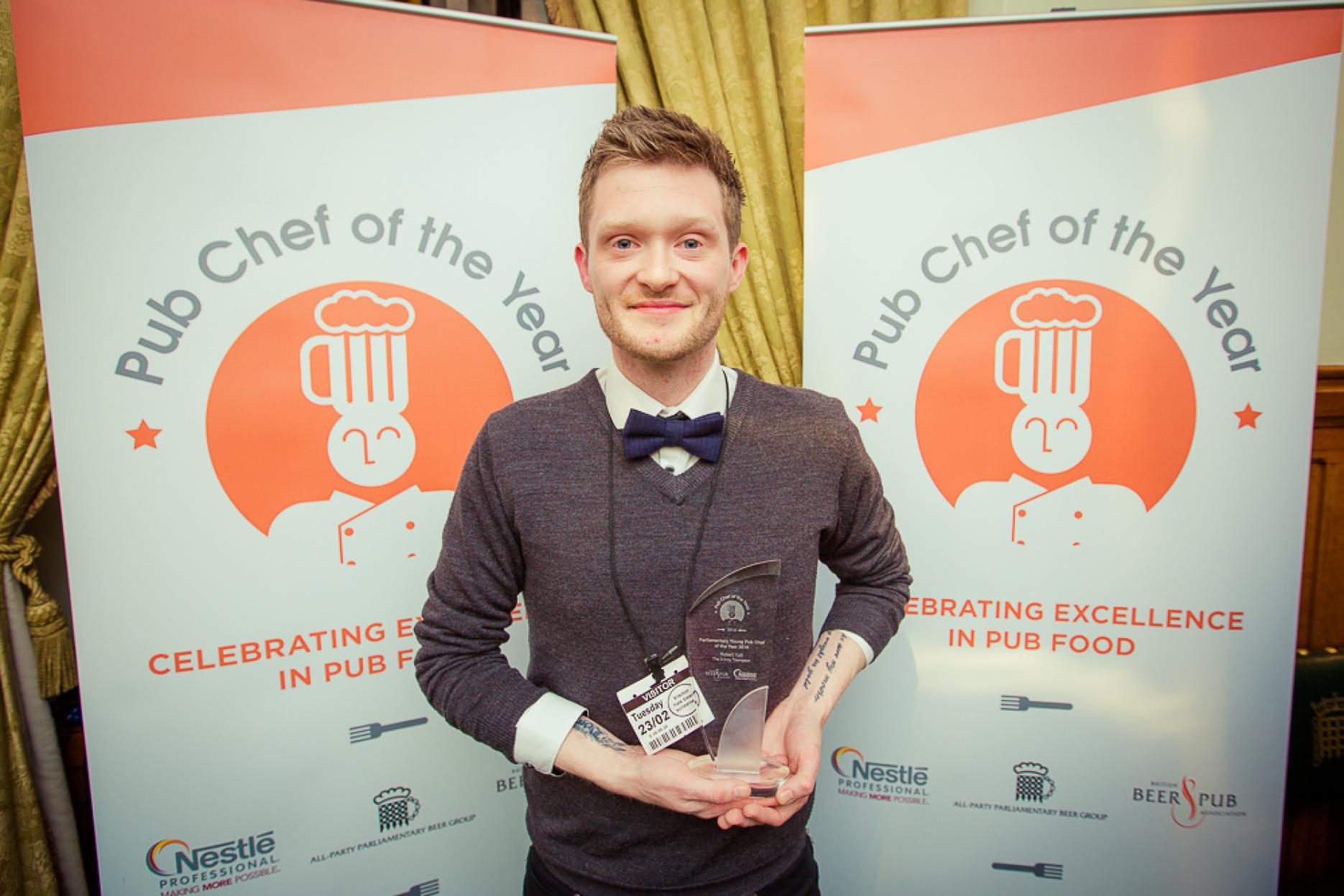 Young pub chef of the year Robert Yuill BBPA announces pub chef of the year winners