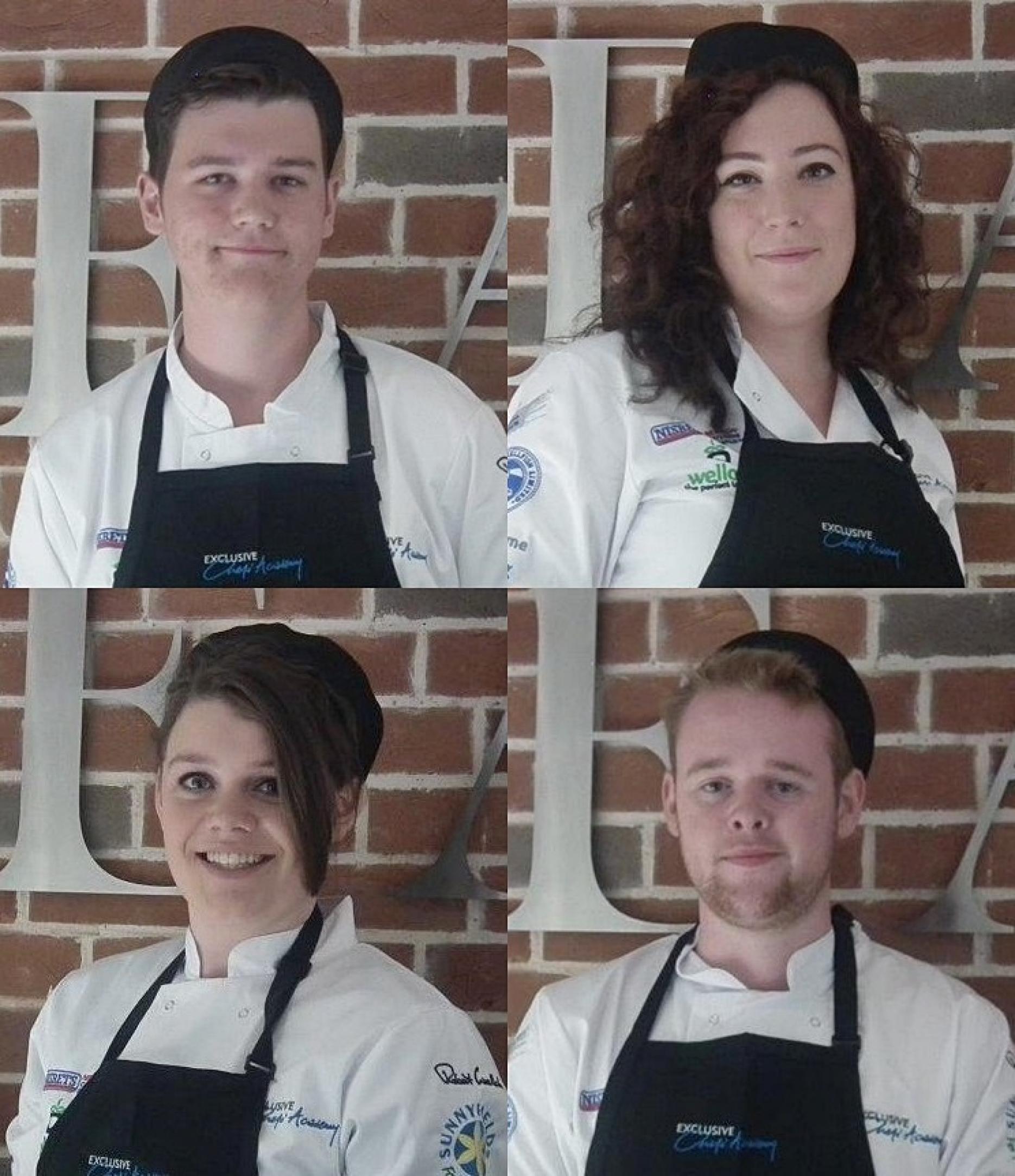 The four chefs from City College Brighton & Hove College chefs awarded coveted places in Exclusive Chefs' Academy