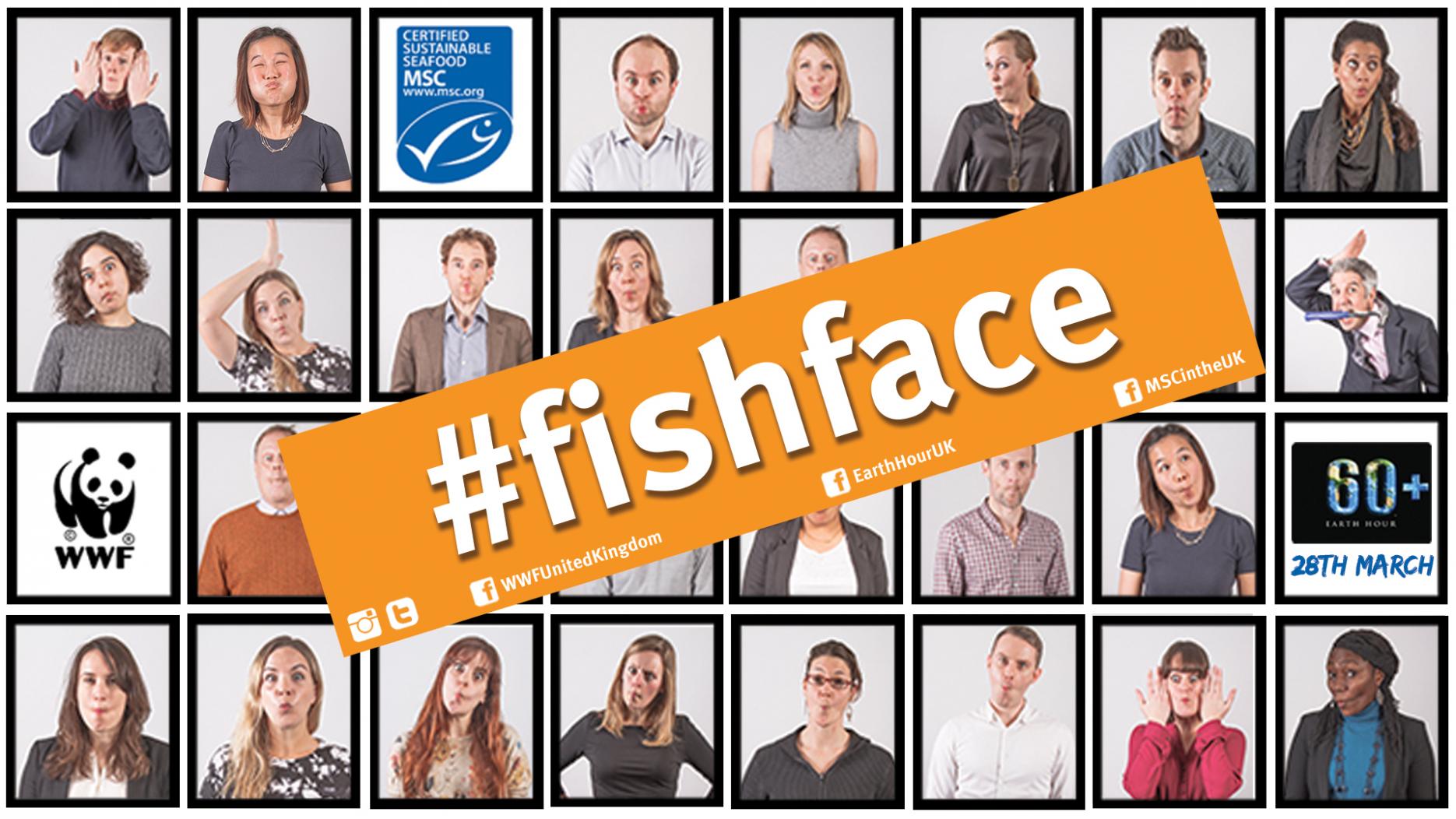 The MSC has teamed up with WWF for Earth Hour #fishface MSC, WWF, Earth Hour, #fishface, images