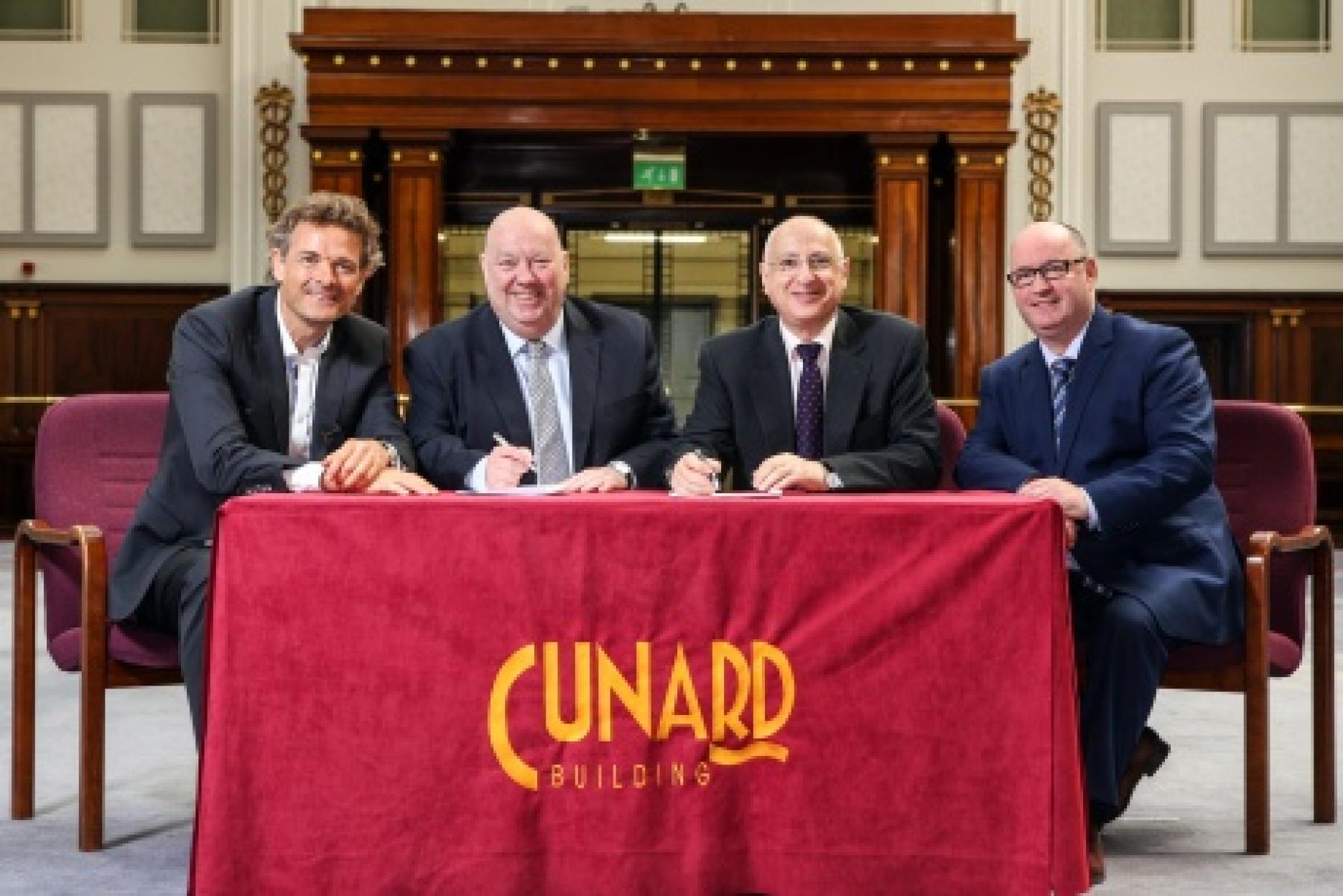 Pictured (L-R): Bacon, Anderson, Lord Carlile and Hyland Living Ventures for £6m Liverpool restaurants and training academy investment