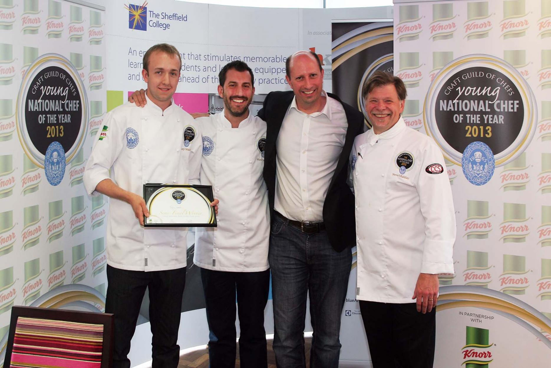 YNCOTY semi-finalist Rory Welch with Mark Sargeant, Stefan Horsnell and Steve Munkley