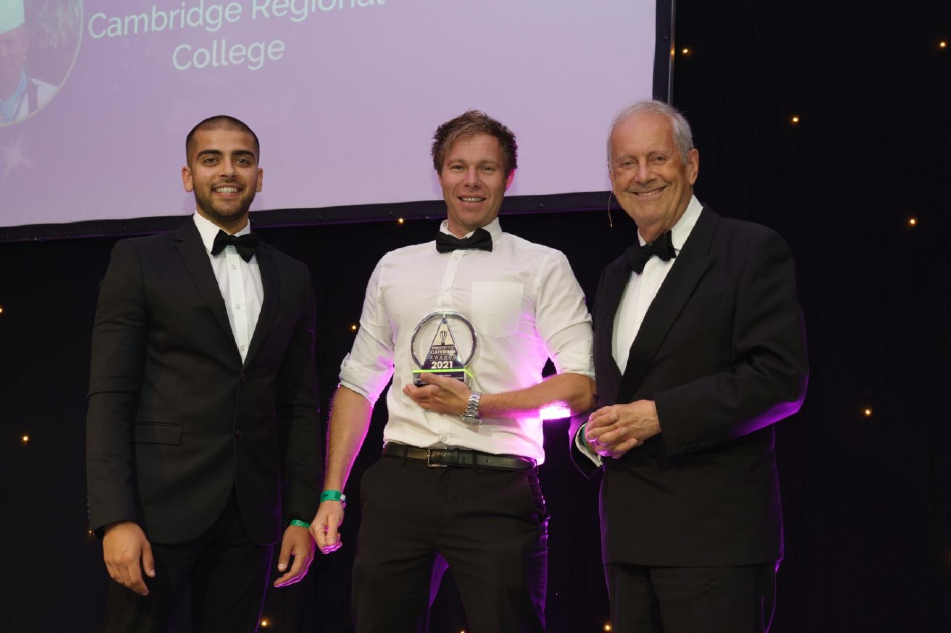 Graham Taylor from Cambridge Regional College won the Catering College Award. Graham Taylor from Cambridge Regional College won the Catering College Award.