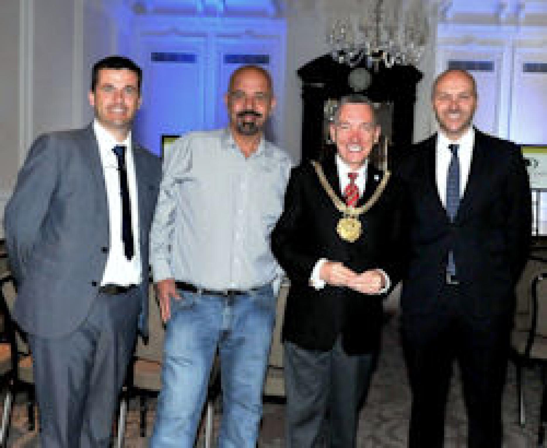 David Hughes, Dr Marwan Koukash, Lord Mayor Cllr Gary Millar and Simon Rimmer.