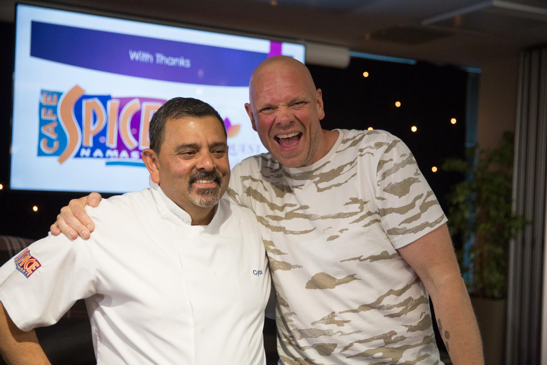 Cyrus Todiwala OBE (left) with Tom Kerridge