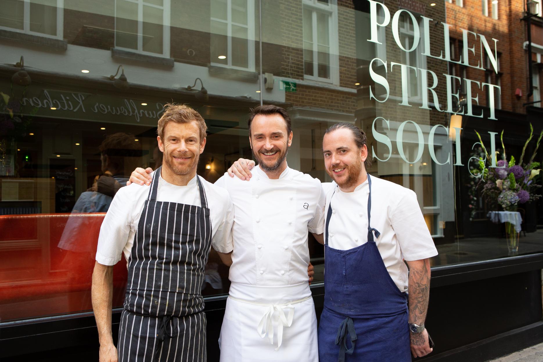 Tom Aitkens, Tom Sellers and Jason Atherton at Pollen Street Social