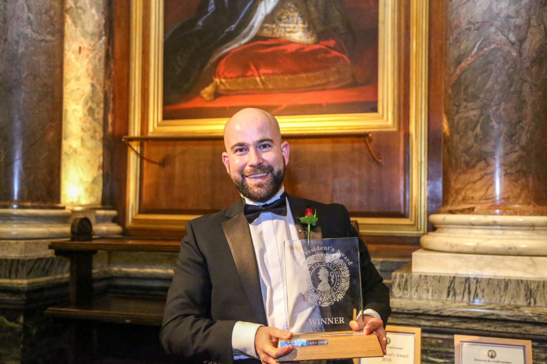 Last year's winner Andras Lakezi Last call for Gastronomes Award entries