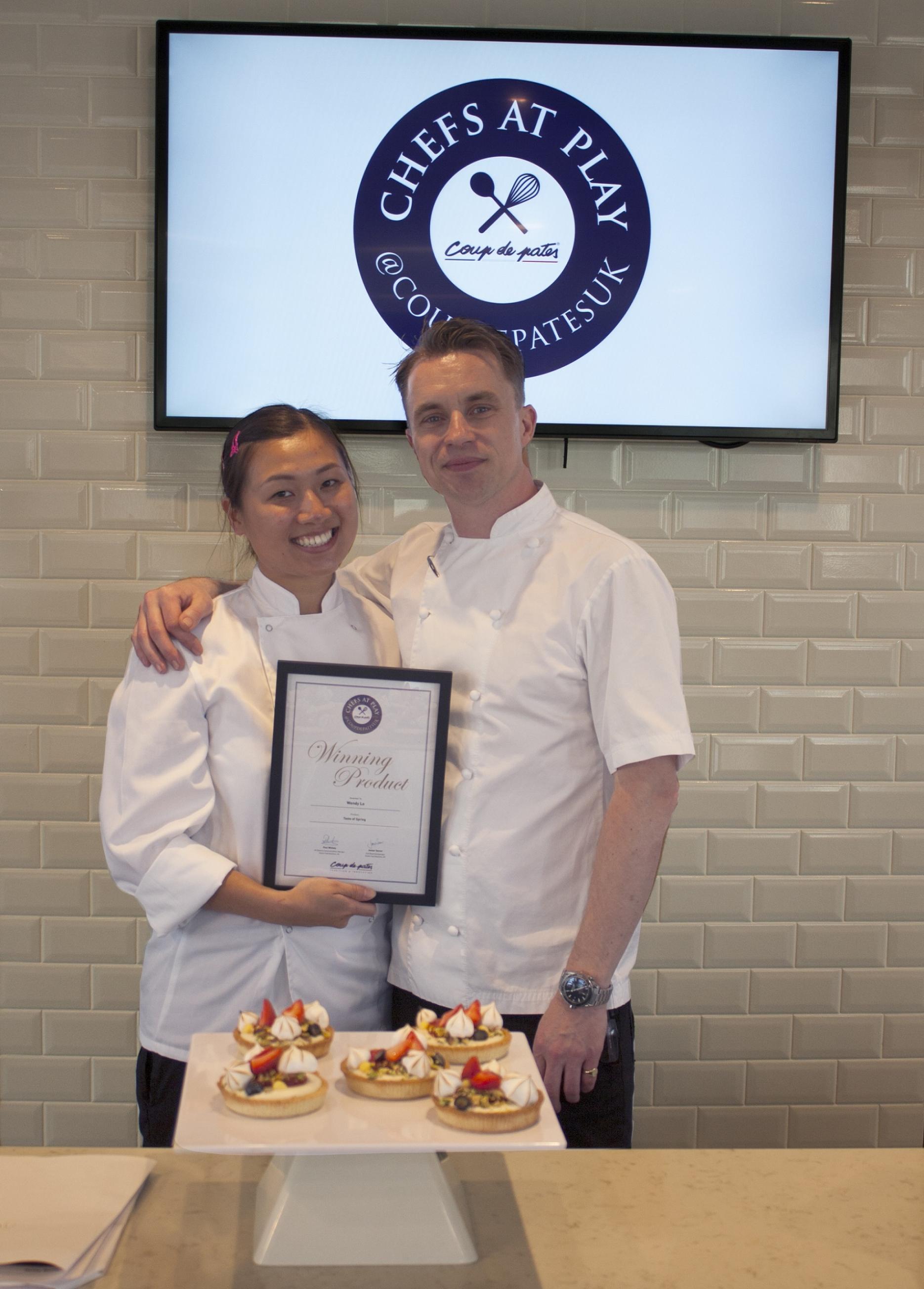 Winner Wendy Lo with chef James Tanner